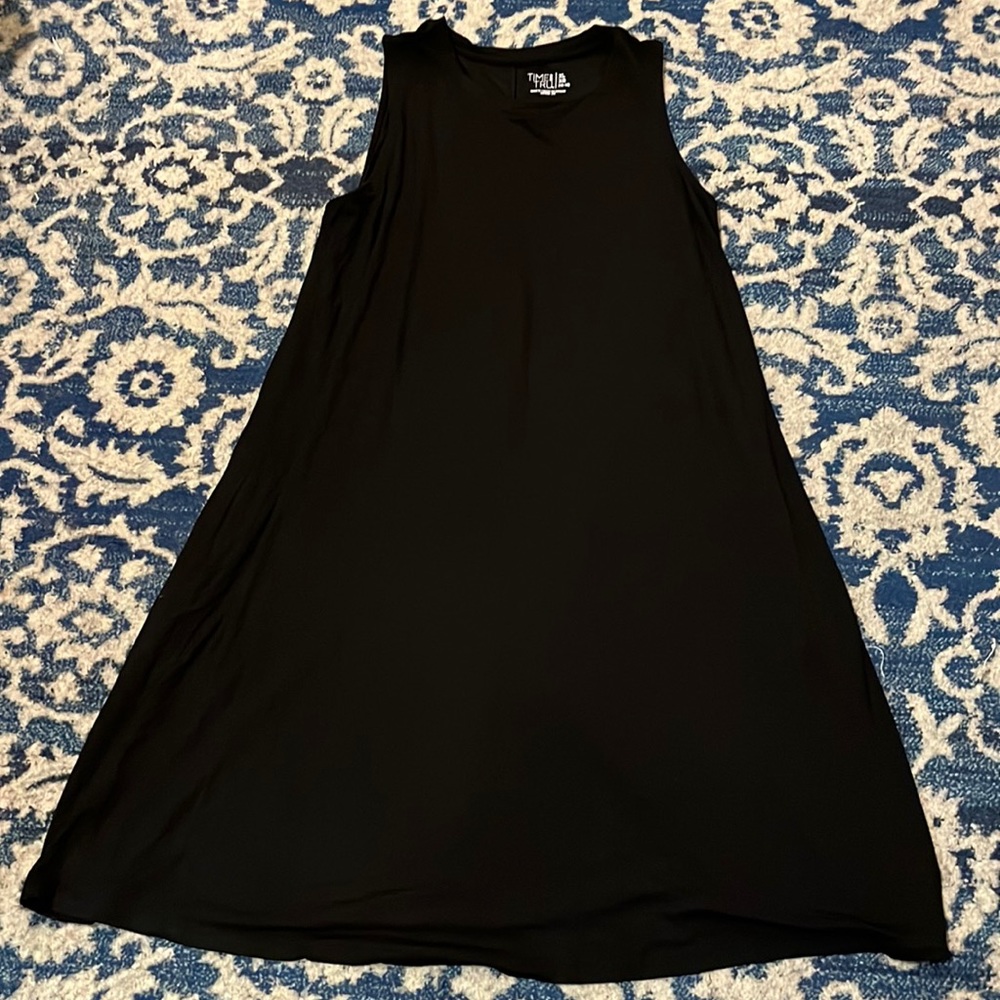 Black flowy tank top dress